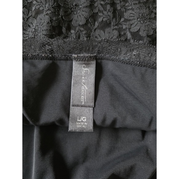 GUC Secret Treasures Cami Tank Top Womens Large Black Floral Lace Whimsigoth Y2K - Picture 6 of 11